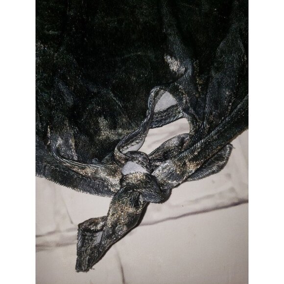 Nwt Eye Candy Women's Size Medium Front Tie Crushed Velvet Blouse - Picture 3 of 6